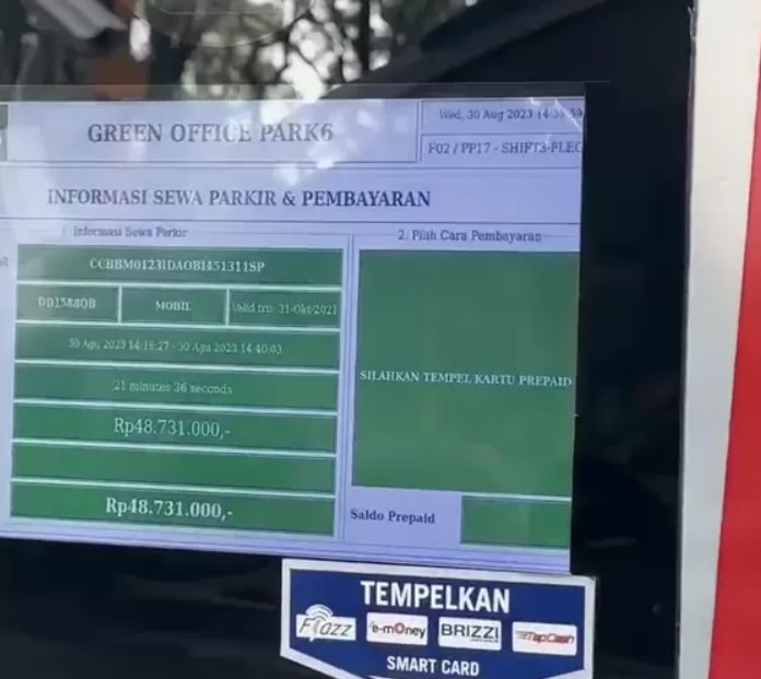 Viral! Netizen Parkir di Green Office Park 6 Diminta Bayar Rp48 Juta dalam Waktu Singkat